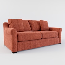 bowery orange sleeper sofa web   