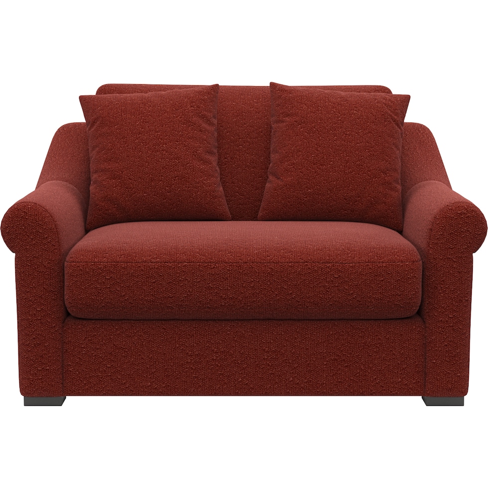 bowery red chair and a half   
