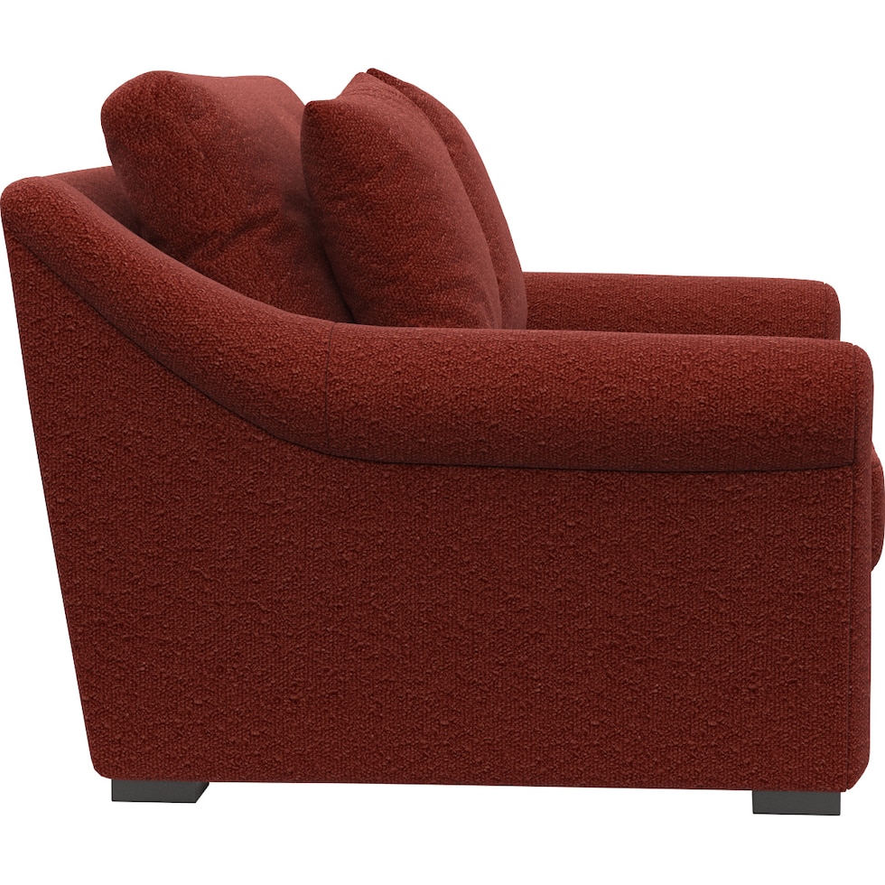 bowery red chair and a half   