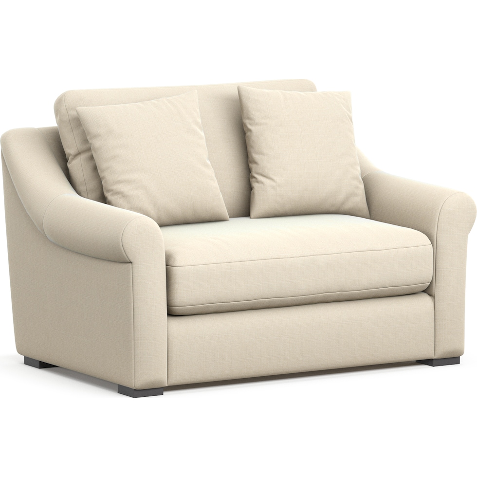 bowery white chair and a half