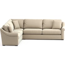 bowery white sectional   