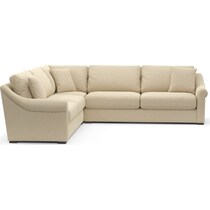 bowery white sleeper sectional   