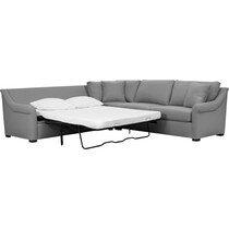 bowery white sleeper sectional   