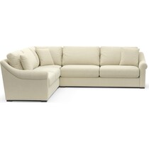 bowery white sleeper sectional   