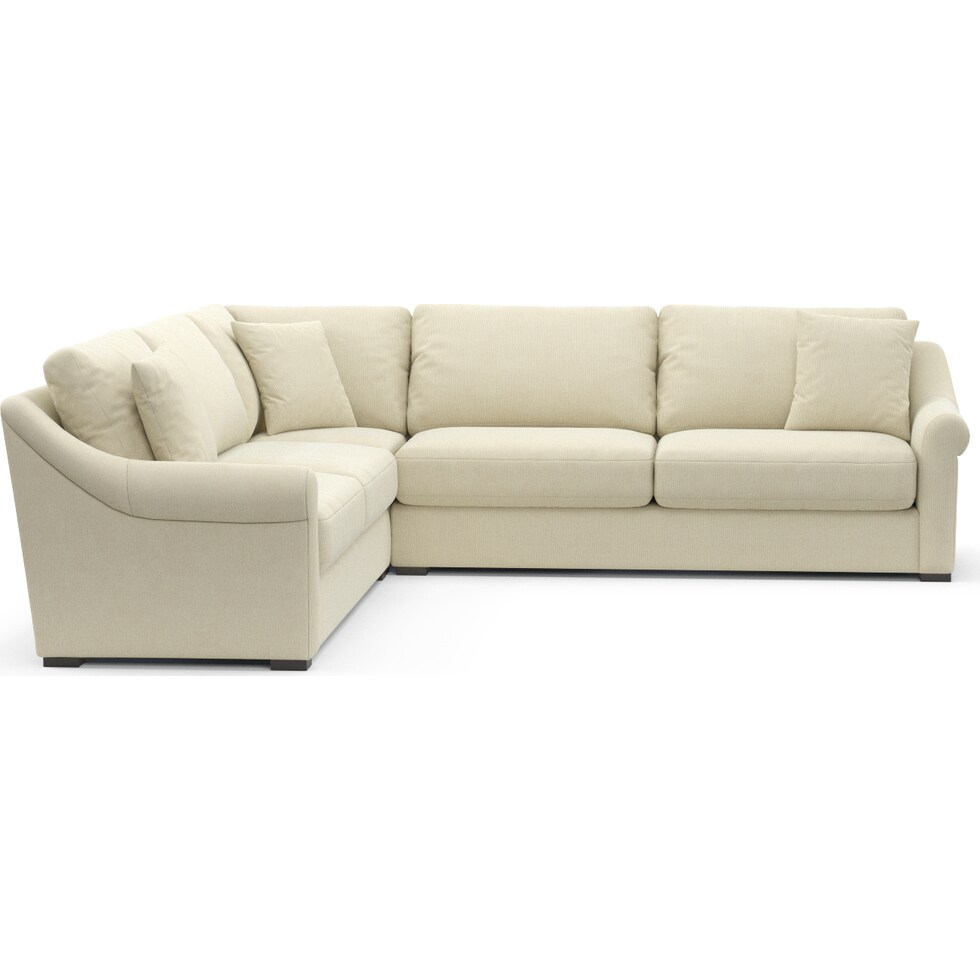 bowery white sleeper sectional   