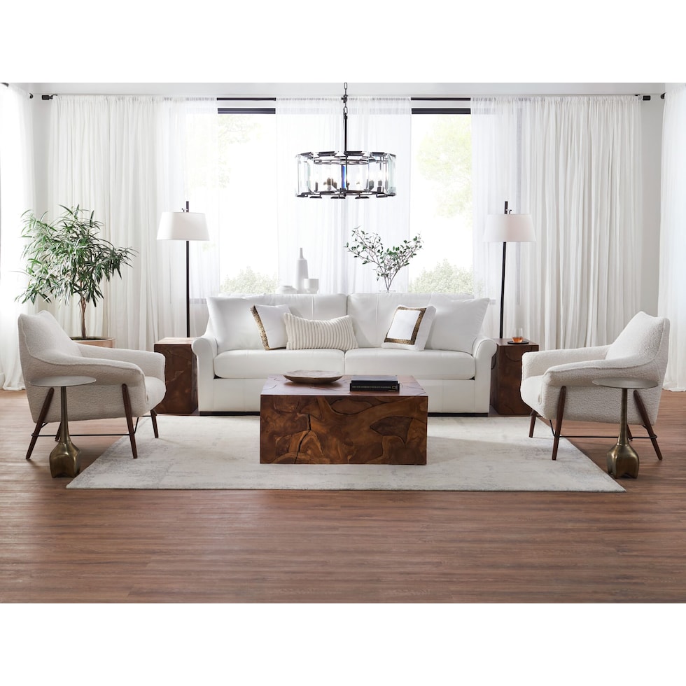 bowery white sofa   