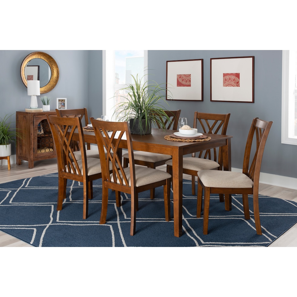 boyd dark brown  pc dining room   