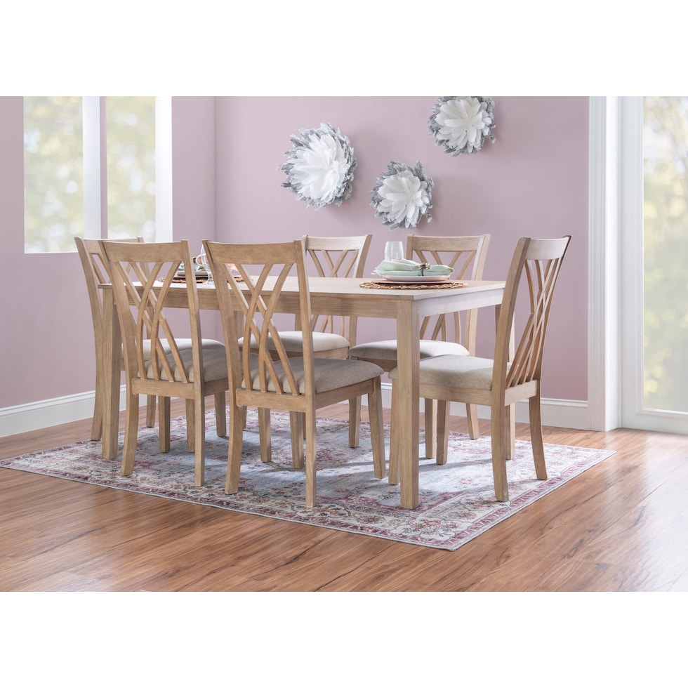 boyd light brown  pc dining room   
