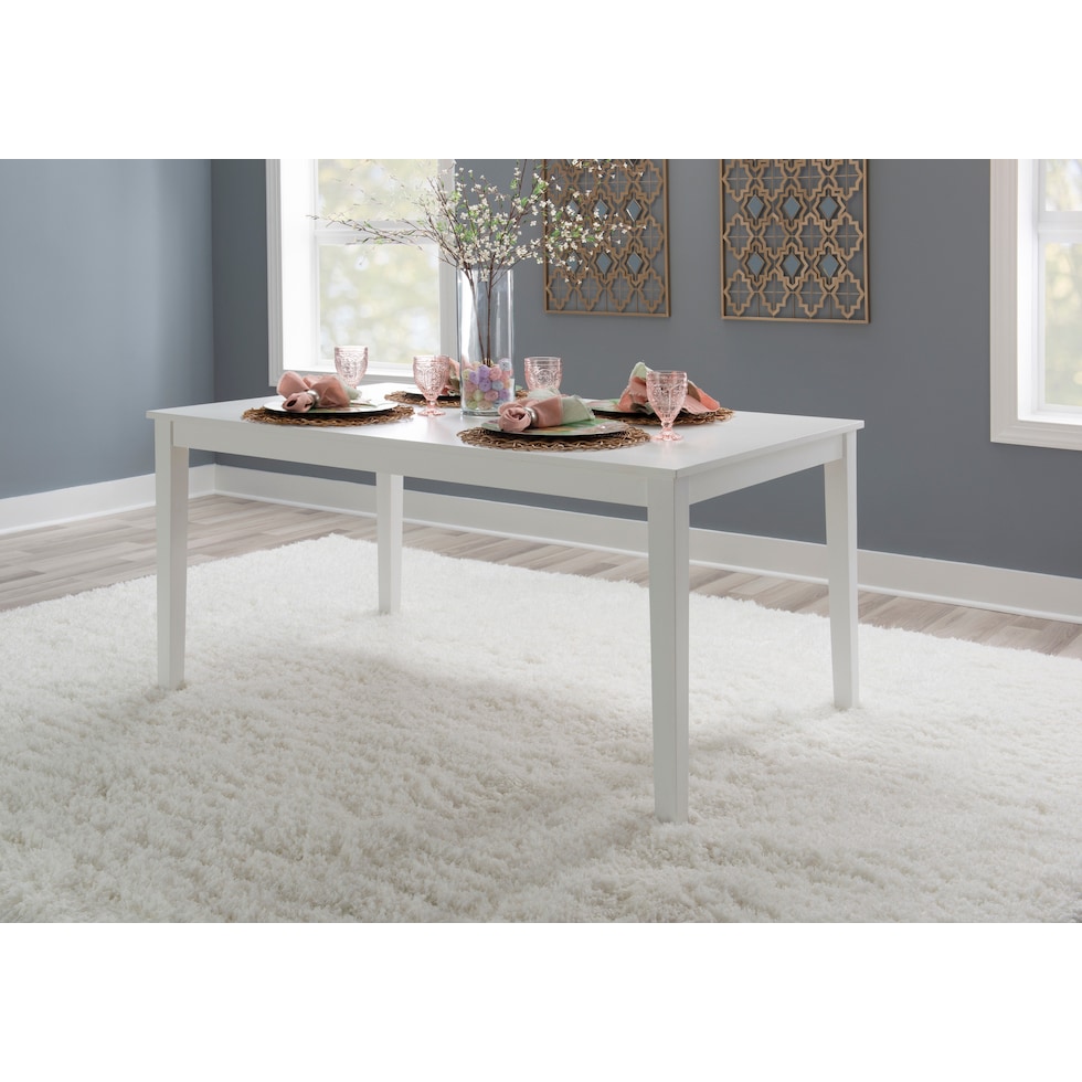 boyd white dining table   