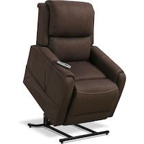 bozeman dark brown power lift recliner   