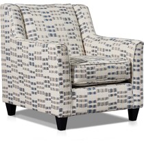 braden white accent chair   