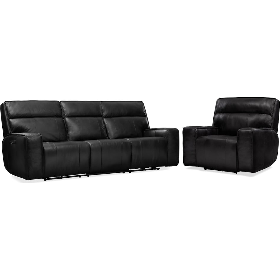 bradley black  pc power reclining living room   