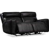 bradley black power reclining loveseat   