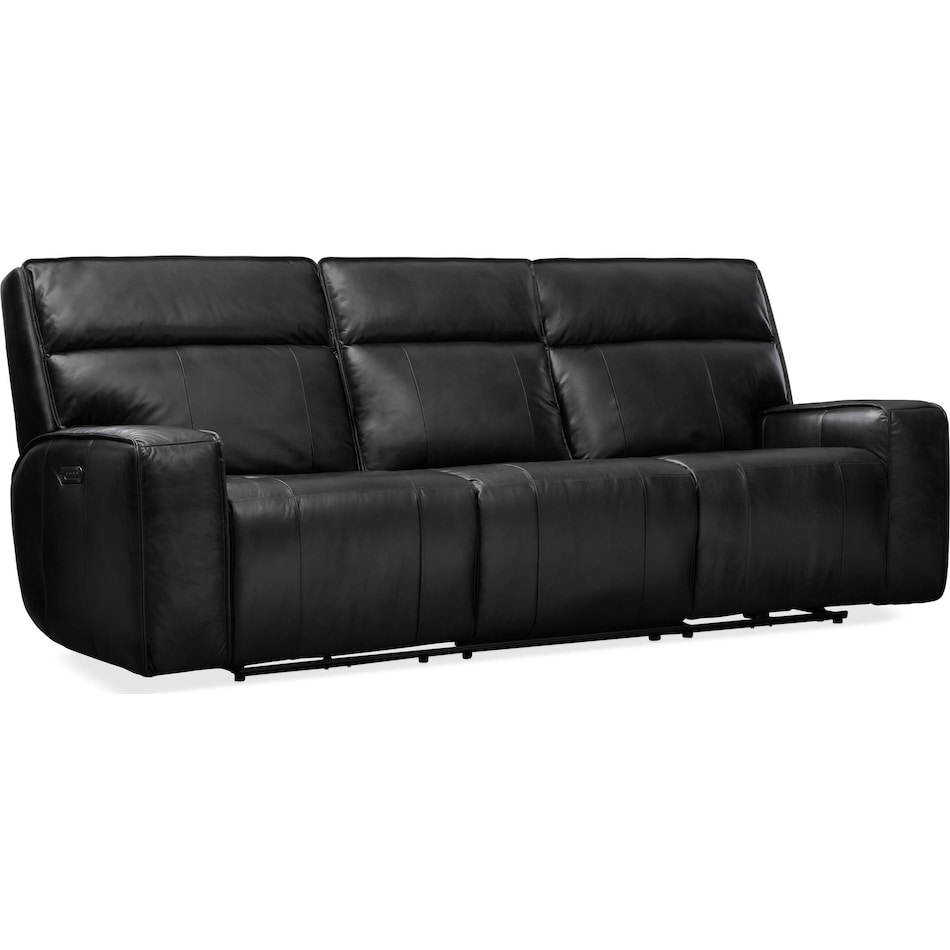 bradley black power reclining sofa   