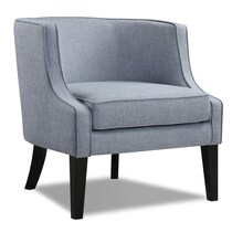 bradley blue accent chair   