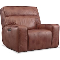 bradley dark brown power recliner   