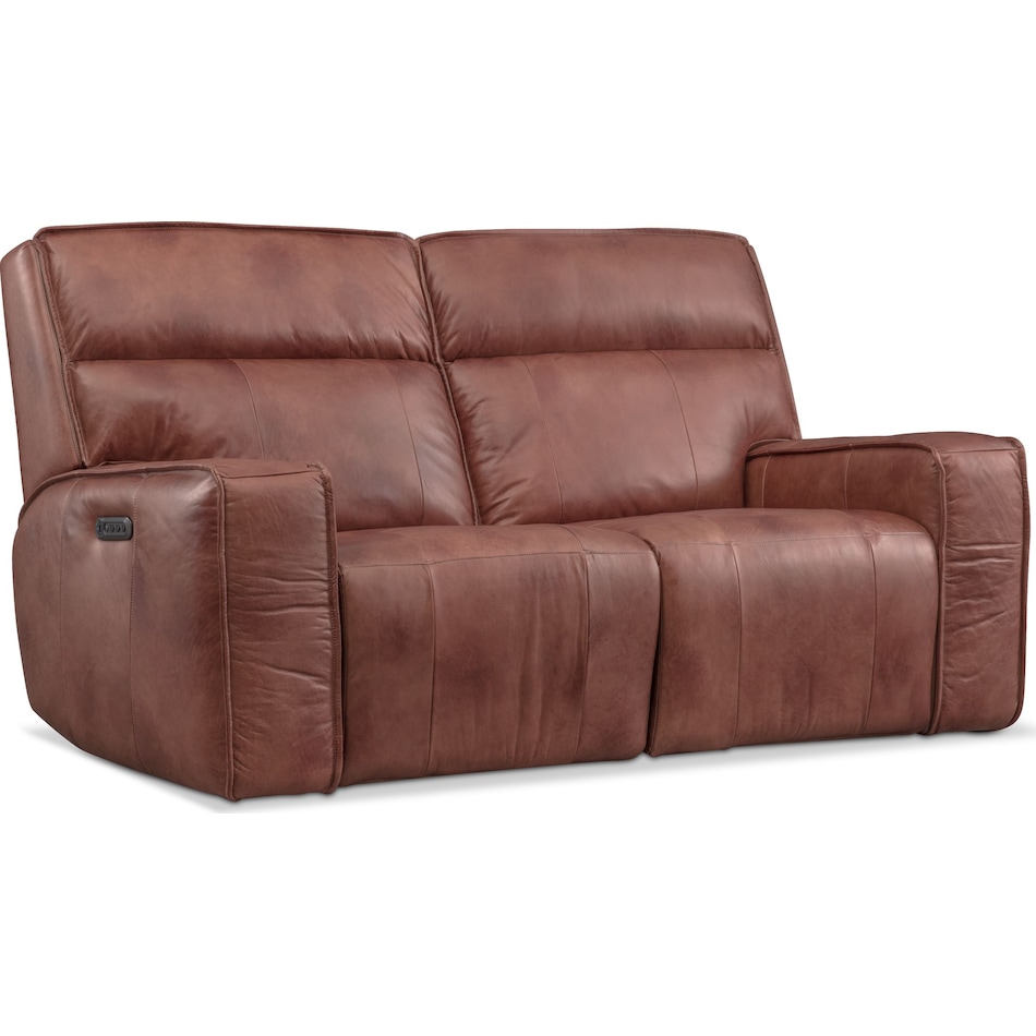 bradley dark brown power reclining loveseat   