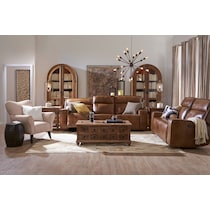 bradley dark brown power reclining sofa   