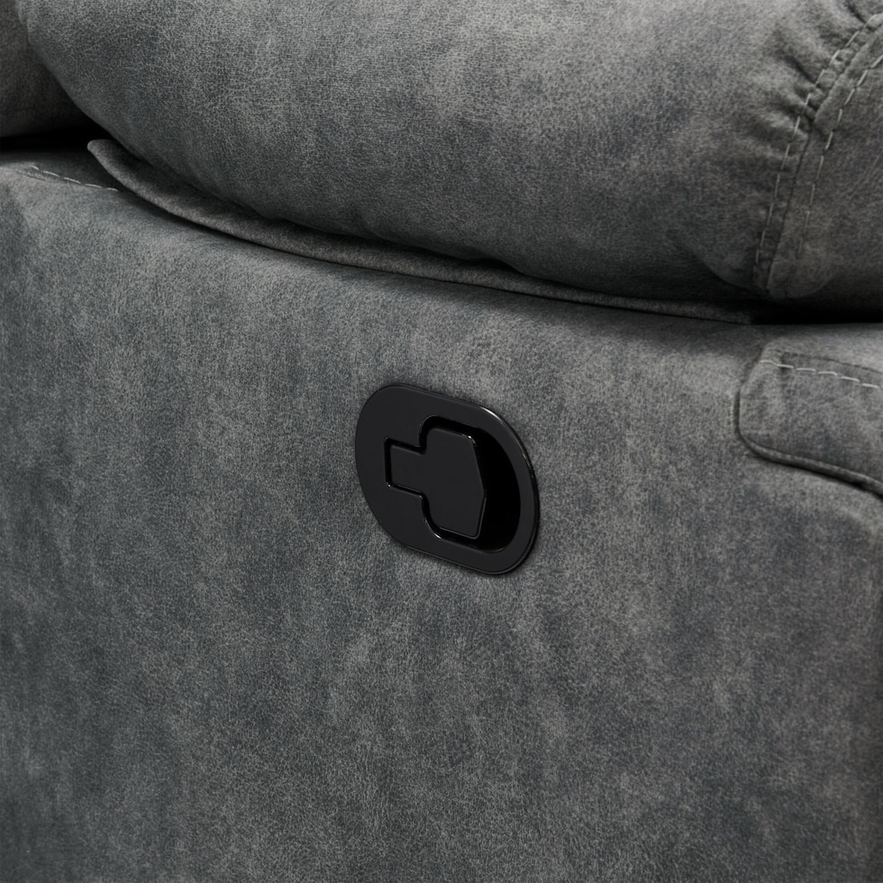 bradshaw gray  pc manual reclining living room   