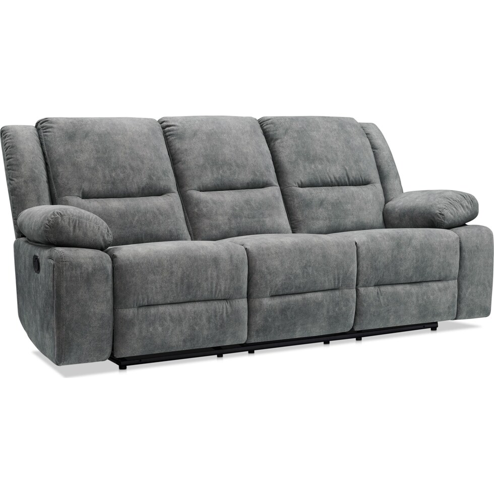 bradshaw gray  pc manual reclining living room   