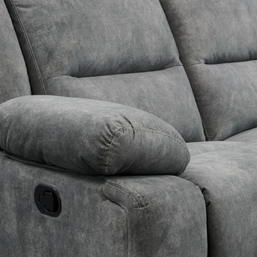 bradshaw gray  pc manual reclining living room   