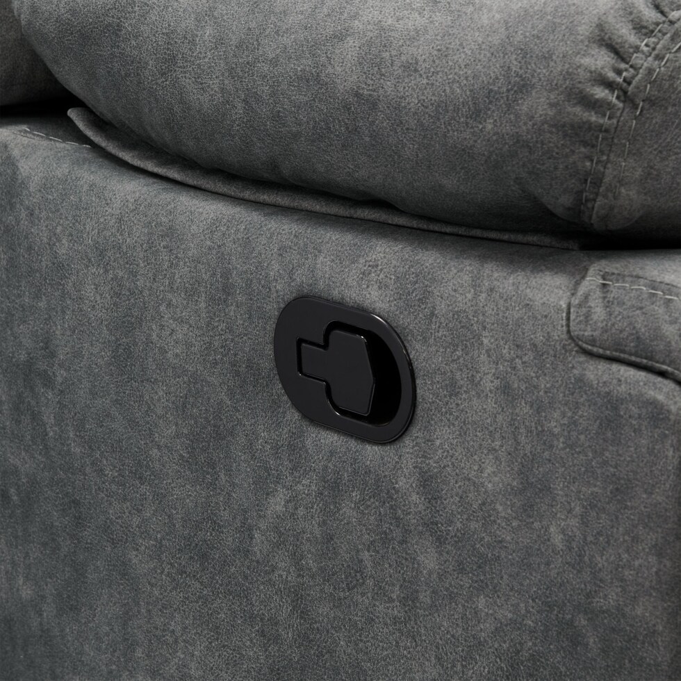 bradshaw gray  pc manual reclining living room   