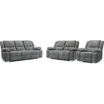 bradshaw gray  pc power reclining living room   