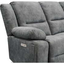 bradshaw gray  pc power reclining living room   