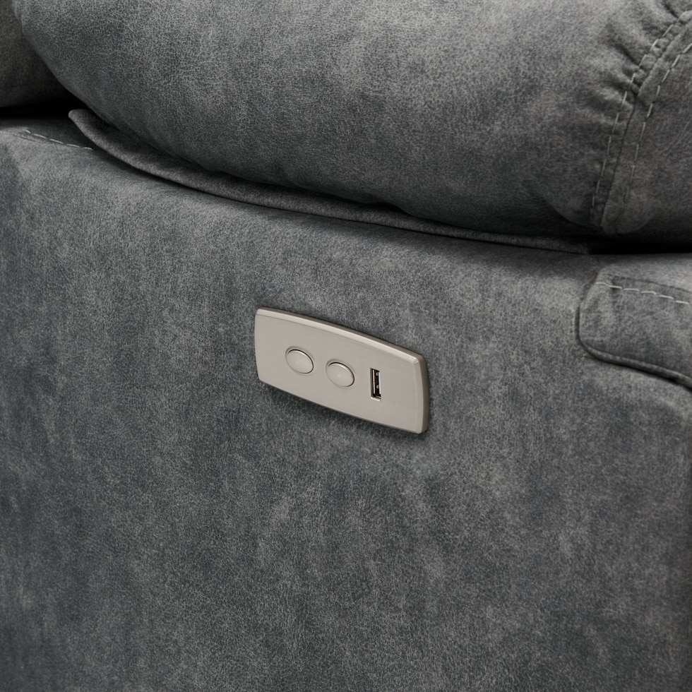 bradshaw gray  pc power reclining living room   