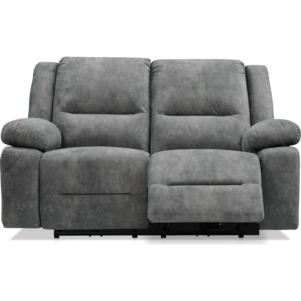 bradshaw gray manual reclining loveseat   