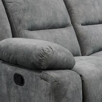 bradshaw gray manual reclining loveseat   