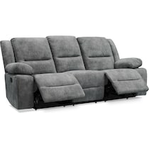 bradshaw gray manual reclining sofa   