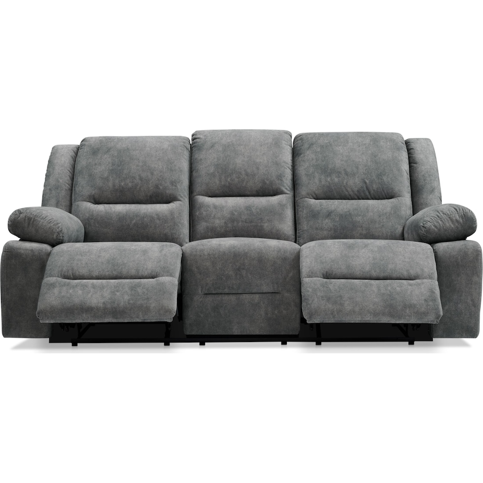 bradshaw gray manual reclining sofa   
