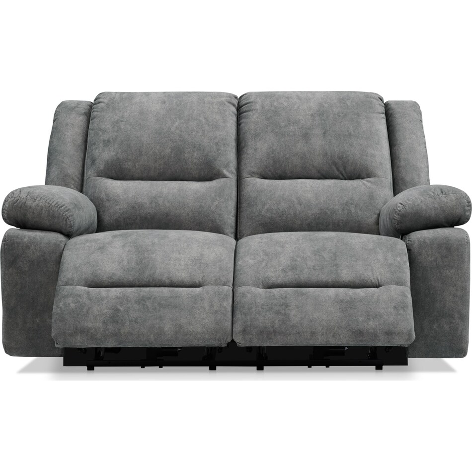 Bradshaw Power Reclining Loveseat Charcoal American Signature Furniture