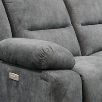 bradshaw gray power reclining loveseat   