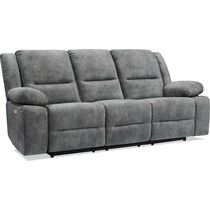 bradshaw gray power reclining sofa   