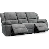 bradshaw gray power reclining sofa   