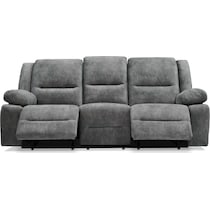 bradshaw gray power reclining sofa   