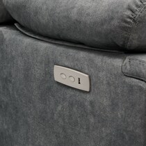 bradshaw gray power reclining sofa   