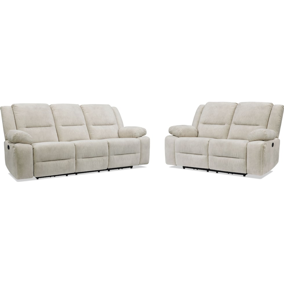 bradshaw neutral  pc manual reclining living room   
