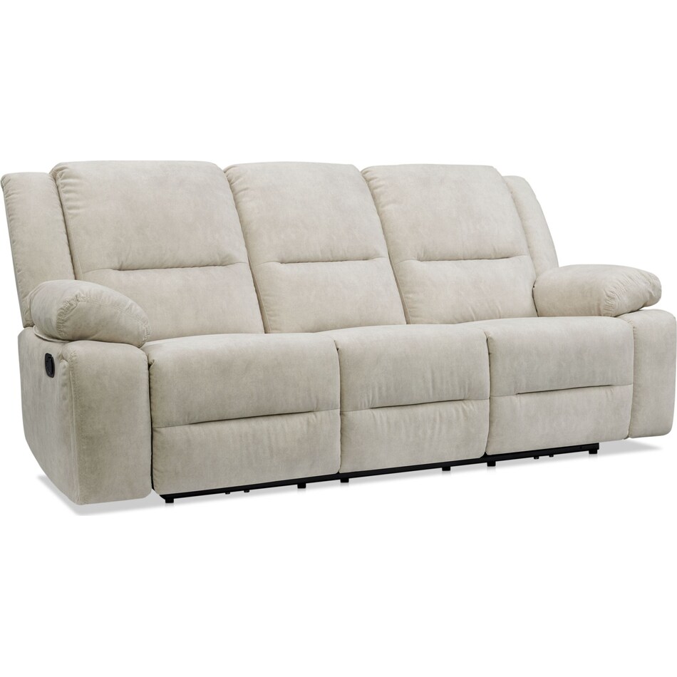 bradshaw neutral  pc manual reclining living room   