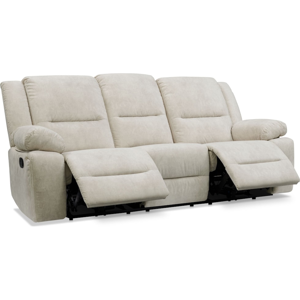 bradshaw neutral  pc manual reclining living room   