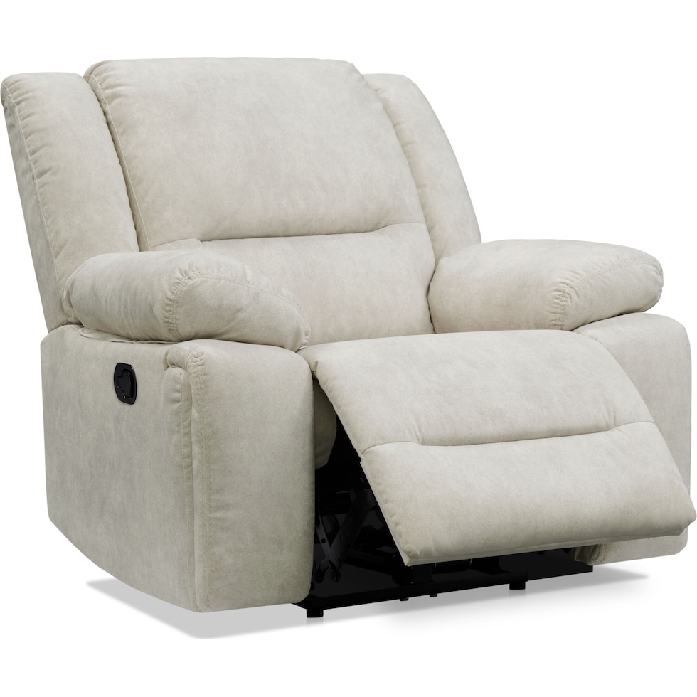 bradshaw neutral  pc manual reclining living room   