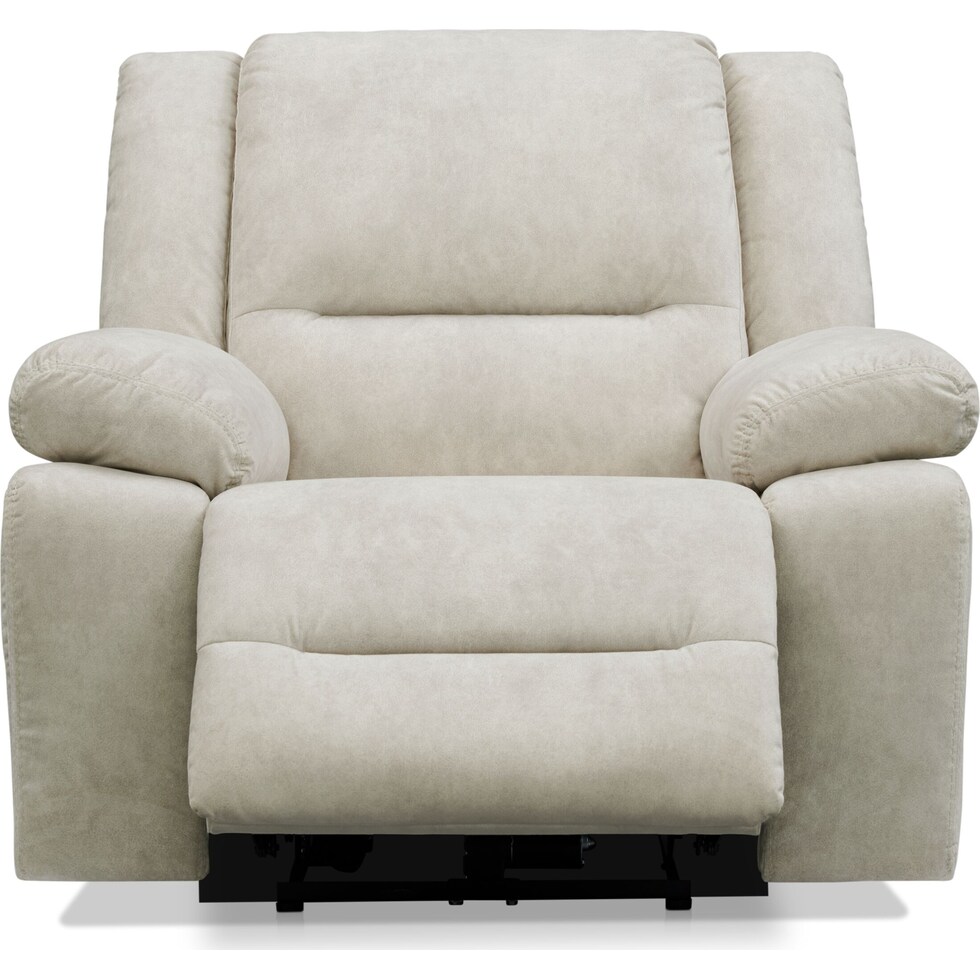 bradshaw neutral  pc manual reclining living room   