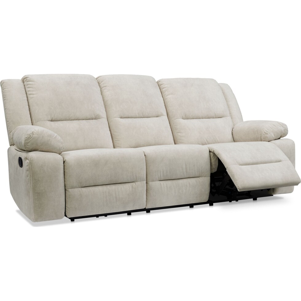 bradshaw neutral  pc manual reclining living room   