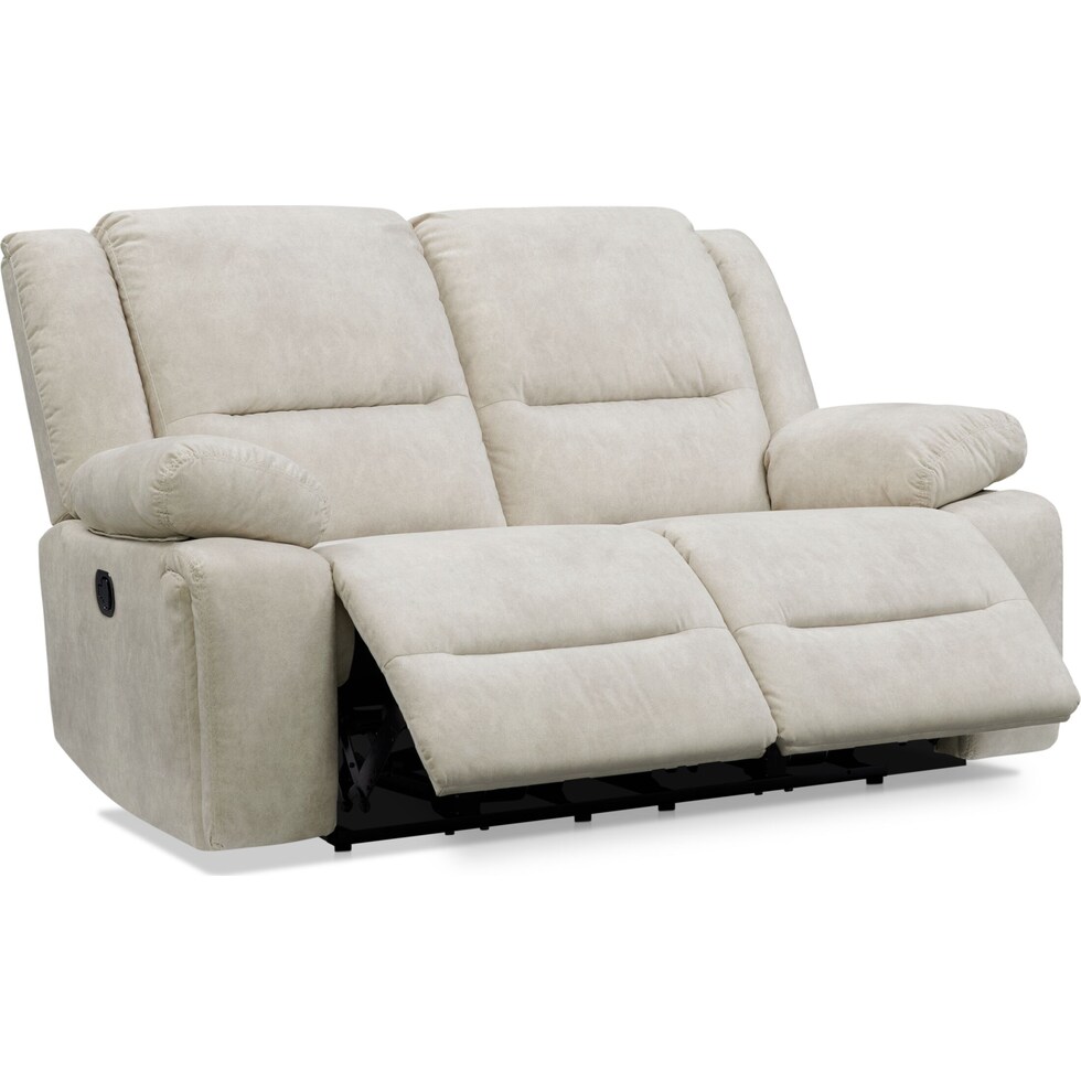 bradshaw neutral manual reclining loveseat   