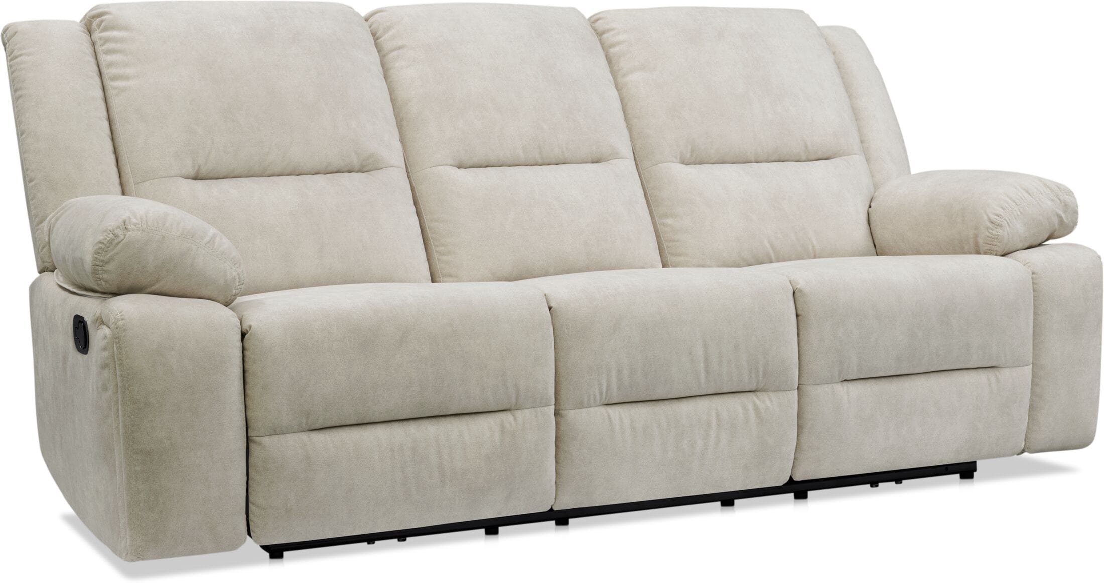 Taupe discount reclining sofa