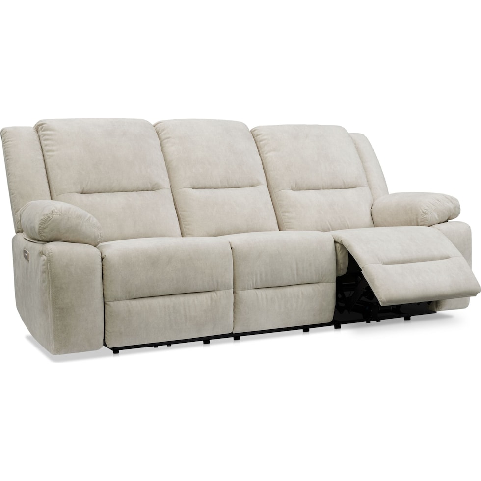 bradshaw neutral power reclining sofa   