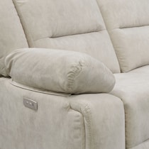 bradshaw neutral power reclining sofa   