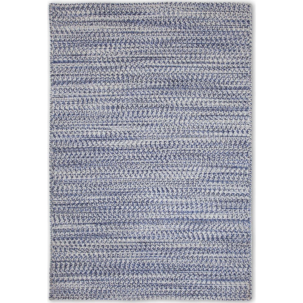 braided blue area rug  x    